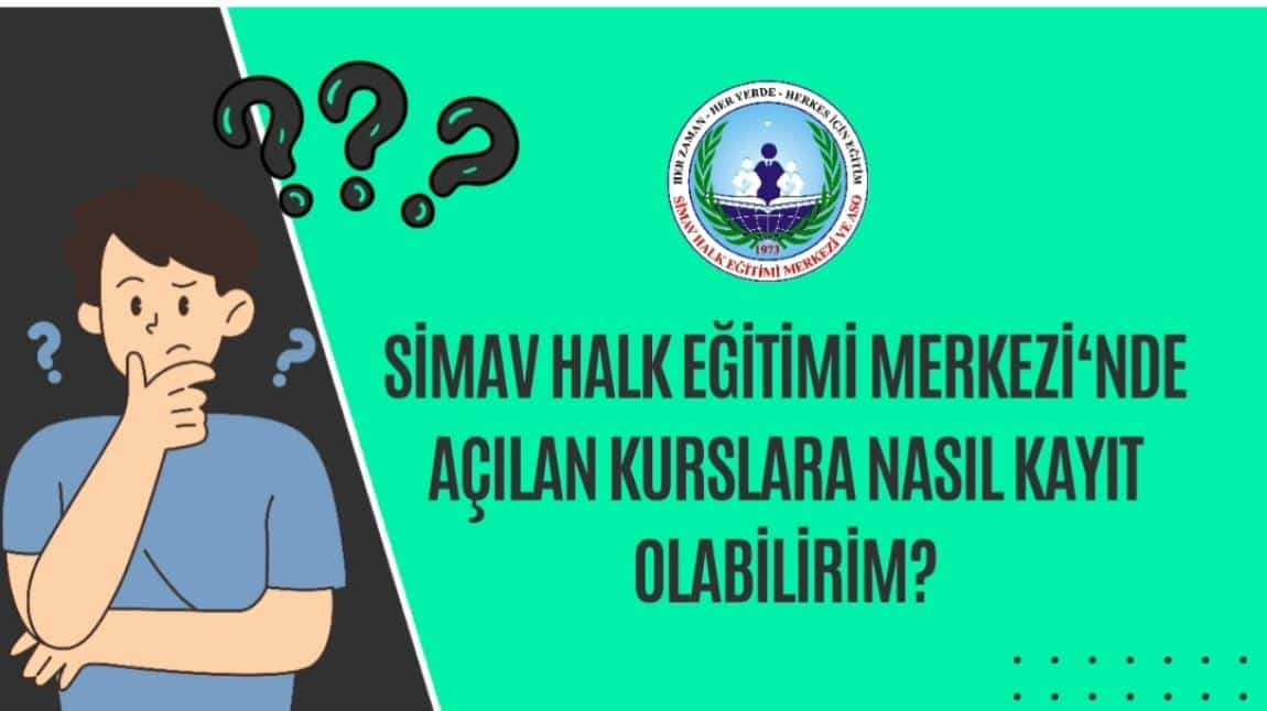 Simav Halk Eğitim Merkezi'nde Açılan Kurslara Kayıt Olma